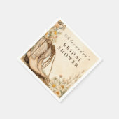 Rustikale Cowgirl-Daisy-Hochzeitsfeier Serviette (Ecke)