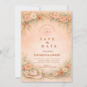 Rustikale Cowgirl-Gartenbogen-Hochzeit Save The Date (Vorderseite)