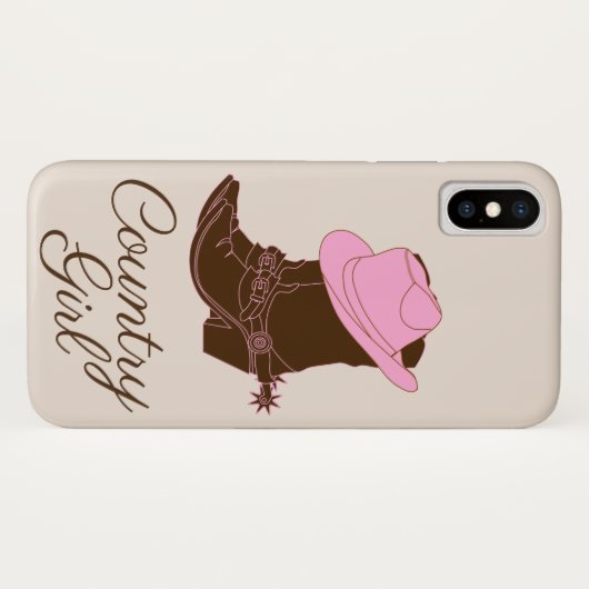 Rustikale Cowgirl Stiefel Country Girl Case-Mate iPhone Hülle (Rückseite (Horizontal))