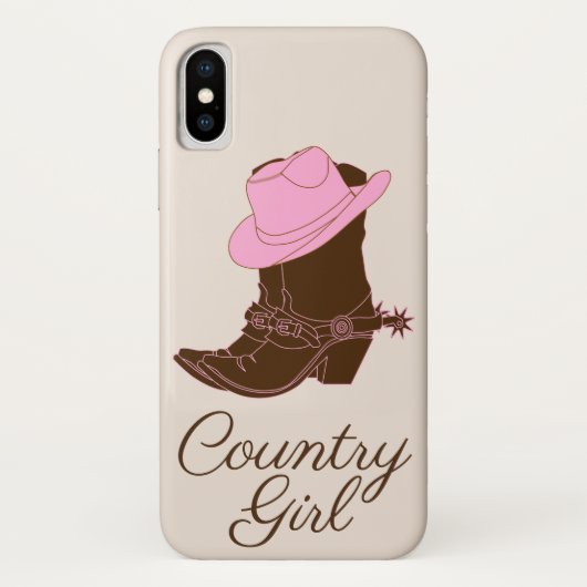Rustikale Cowgirl Stiefel Country Girl Case-Mate iPhone Hülle (Rückseite)