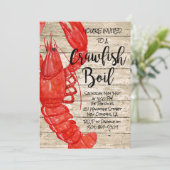Rustikale Crawfish Boil Einladung (Stehend Vorderseite)