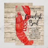 Rustikale Crawfish Boil Einladung (Vorne/Hinten)