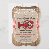 Rustikale Crawfish Boil Einladung (Vorderseite)