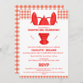 Rustikale Crawfish Boil Paare Dusche Einladung (Vorne/Hinten)