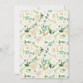 Rustikale Cream Floral String Lights Engagement Pa Einladung (Rückseite)