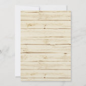 Rustikale Cream Wood Wedding Einladung (Rückseite)
