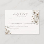 Rustikale Creme Floral UAWG Wedding Begleitkarte (Vorderseite)