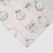 Rustikale Creme-Schneeflocken-Ornamente Weihnachte Seidenpapier (Ausschnitt)
