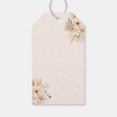 Rustikale cremefarbene botanische ovale Bogenaufhä Geschenkanhänger (Rückseite)