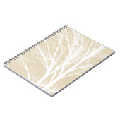 Rustikale, cremefarbene Zweige Notizblock (Linke Seite)