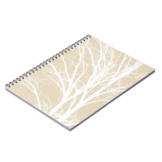 Rustikale, cremefarbene Zweige Notizblock (Linke Seite)