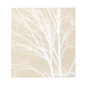 Rustikale, cremefarbene Zweige Notizblock (Vorderseite)