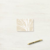 Rustikale, cremefarbene Zweige Post-it Klebezettel (Auf Schreibtisch)