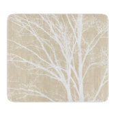 Rustikale, cremefarbene Zweige Schneidebrett (Vorderseite)