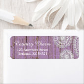 Rustikale Crochet Doilies Lila Rücksendeadresse (Insitu)