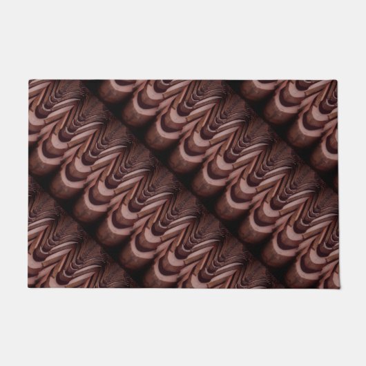 Rustikale Dachziegel mit einzigartiger Perspektive Fußmatte (Vorderseite)