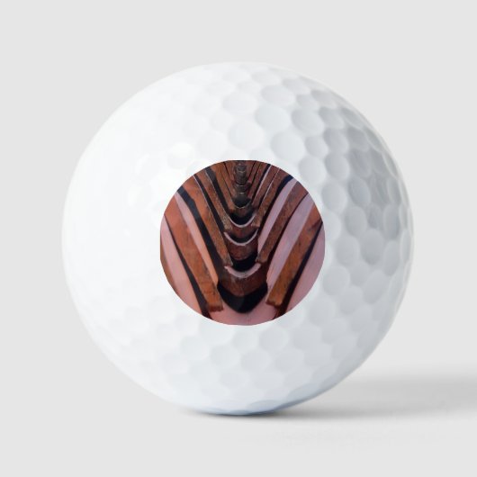 Rustikale Dachziegel mit einzigartiger Perspektive Golfball (Vorderseite)