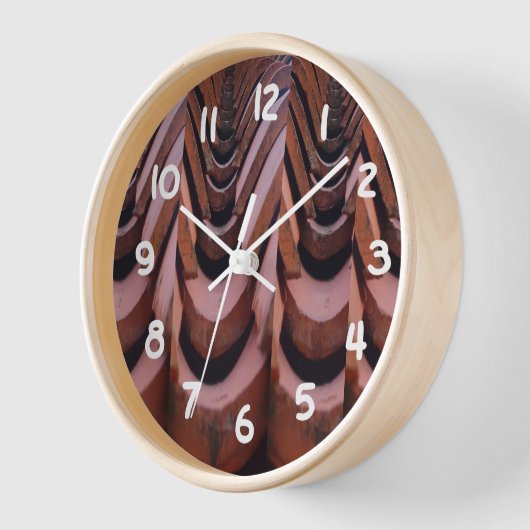 Rustikale Dachziegel mit einzigartiger Perspektive Uhr (Winkel)