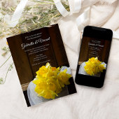 Rustikale Daffodien Frühlingsfrühlingshafen Verlob Einladung