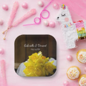 Rustikale Daffodien und die Hochzeit von Stallholz Pappteller (Party)