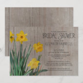 Rustikale Daffodil Bridal Dusche Einladungen (Vorne/Hinten)