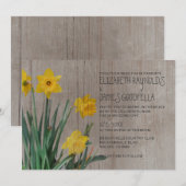 Rustikale Daffodil Hochzeitseinladungen Einladung (Vorne/Hinten)