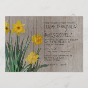 Rustikale Daffodil Hochzeitseinladungen Einladung