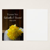 Rustikale Daffodils Barnholz-Gastgeschenk Hochzeit (Vorne & Hinten)