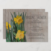 Rustikale Daffodils Bridal Dusche Einladungen (Vorne/Hinten)