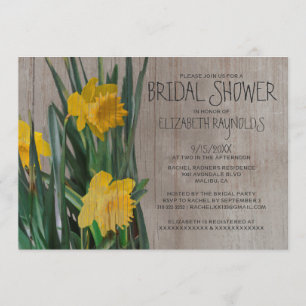 Rustikale Daffodils Bridal Dusche Einladungen