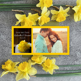 Rustikale Daffodils Stallholz Hochzeit retten das  Save The Date