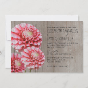 Rustikale Dahlia Hochzeit Einladungen