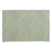 Rustikale Daisies auf Sage Green, botanischer Luxu Kissenbezug (Vorderseite-Rechts)