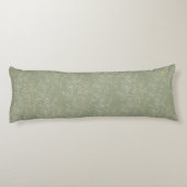 Rustikale Daisies auf Sage Green, botanischer Luxu Seitenschläferkissen (Rückseite)