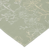 Rustikale Daisies auf Sage Green, botanischer Luxu Tischdecke (Schrägansicht)