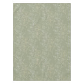 Rustikale Daisies auf Sage Green, botanischer Luxu Tischdecke (Vorderseite)