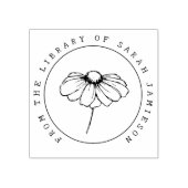 Rustikale Daisy-Blume aus dem Bibliotheksbuch Gummistempel (Prägung)