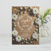 Rustikale Daisy Crown Einladung (Stehend Vorderseite)