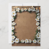 Rustikale Daisy Lights Einladung (Rückseite)