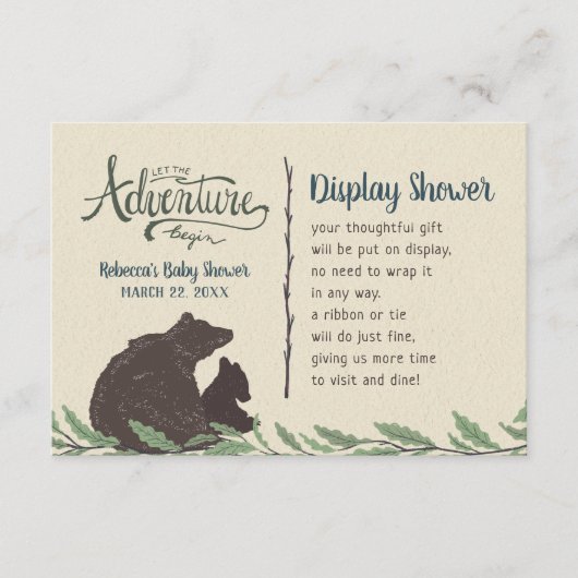 Rustikale Damendusche ohne Geschenkwrap Begleitkarte (Vorderseite)