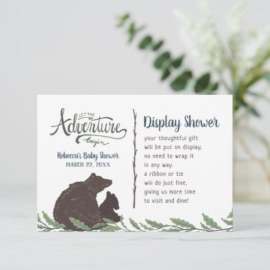 Rustikale Damendusche ohne Geschenkwrap Begleitkarte (Stehend Vorderseite)