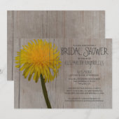 Rustikale Dandelion Bridal Dusche Einladungen (Vorne/Hinten)