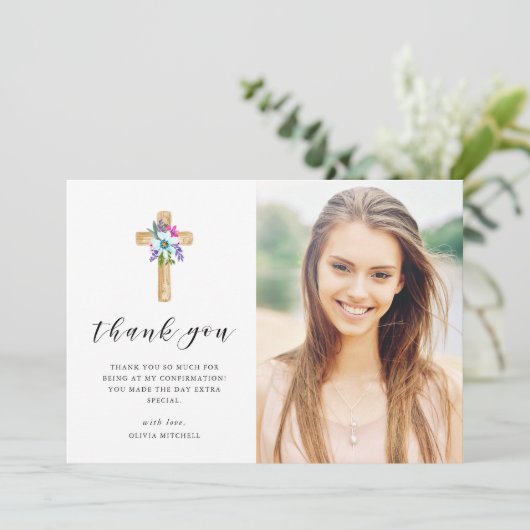 Rustikale Dankeskarte (Stehend Vorderseite)