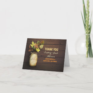 Rustikale Dankeskarten mit Mason-Gläsern und Herbs Dankeskarte