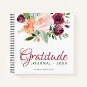 Rustikale Danksagung für das Journal mit Jahr und Notizblock (Vorderseite)