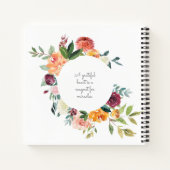 Rustikale Danksagung für das Journal mit Jahr und Notizblock (Rückseite)