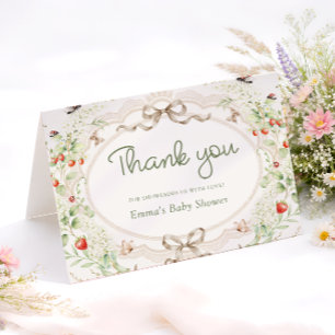 Rustikale Danksagungskarte für Baby Shower 'Baby i Dankeskarte