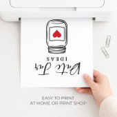 Rustikale Date-Jar-Ideen für Brautparty-Schild Poster