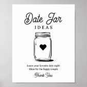 Rustikale Date-Jar-Ideen für Brautparty-Schild Poster (Vorne)