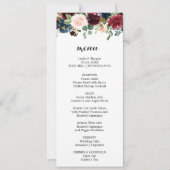 Rustikale Dazzling Burgundy Dinner Menü Karte (Vorderseite)